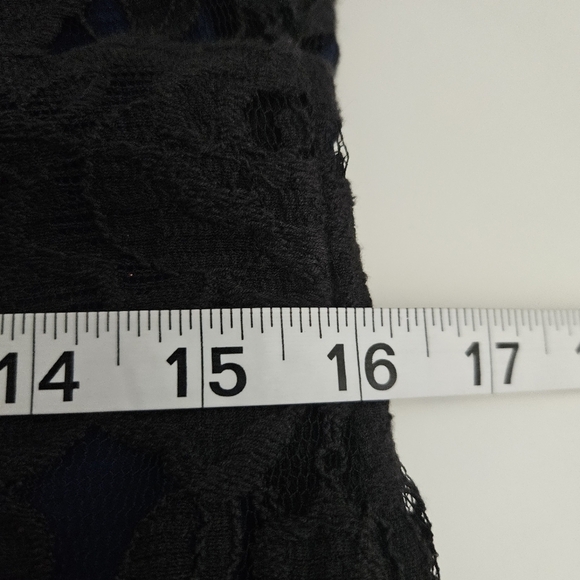 Saks Fifth Avenue Womens Floral Lace Overlay Dress Sz 6 - Picture 8 of 11